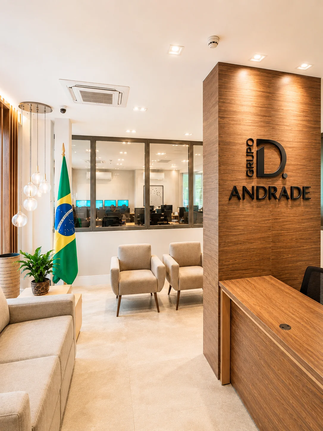 Recepção da sede da D.Andrade em São Paulo